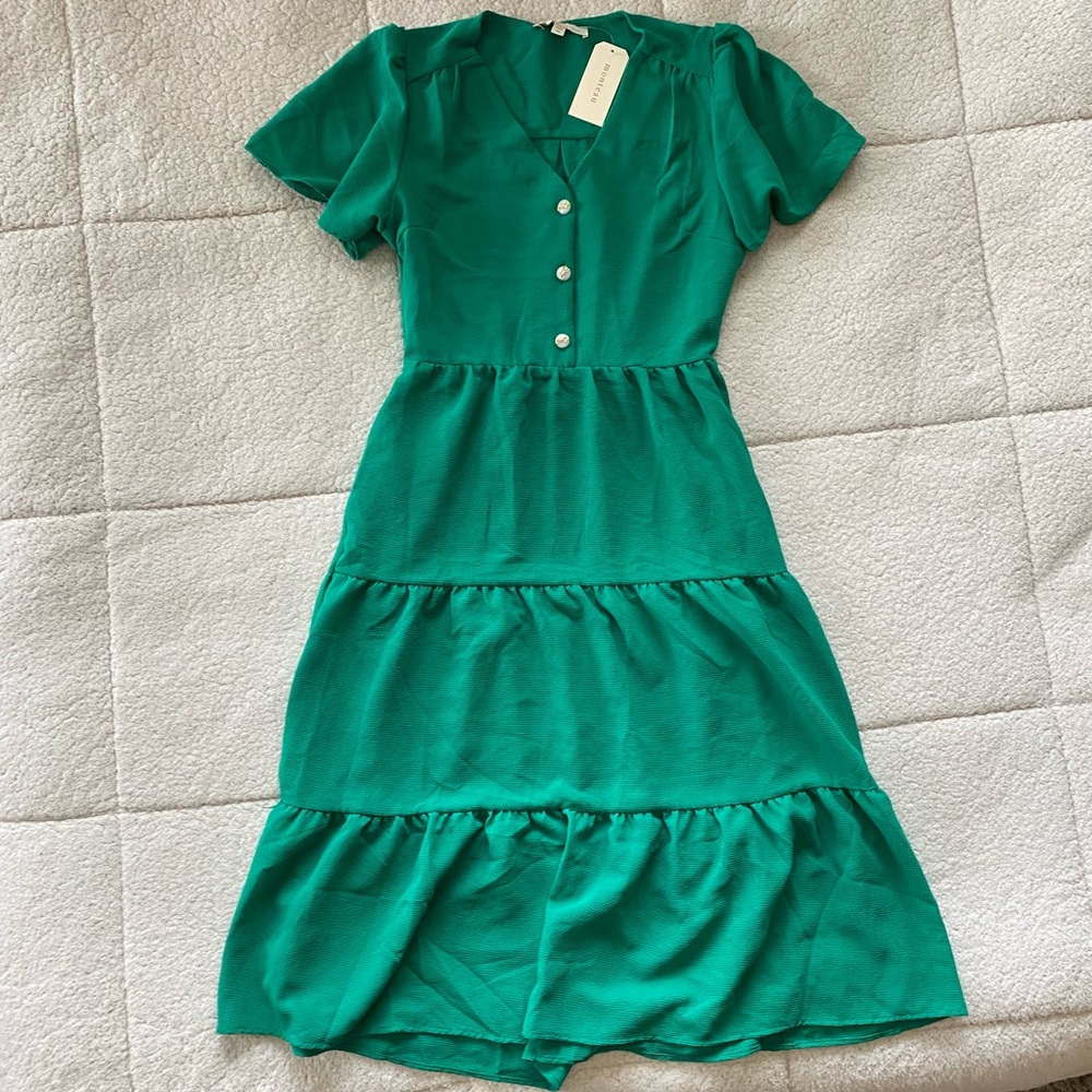 🌿 Monteau Green Dress